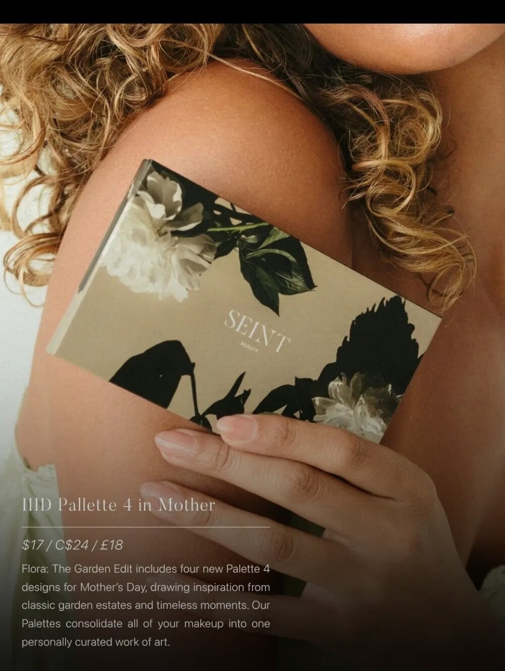 Seint Beauty Flora Palette 4 - Mother (Cream & Black) SOLD OUT ON SITE